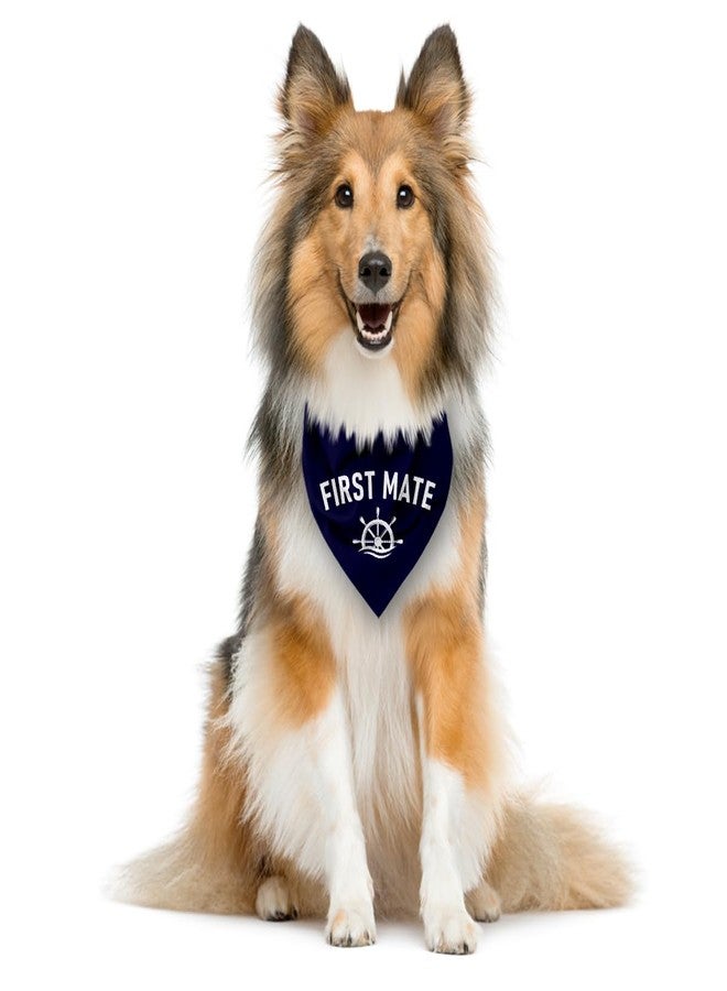 ZPPRJF First Mate Dog Bandana, Dark Blue Dog Bandana, Summer Bandanas for Dogs, Dog Boat, Funny Dog Bandana, Dog Bandana for Small Medium Large Dogs, Dog Triangle Scarf, Dog Boat Accessories (D15) - Image 3